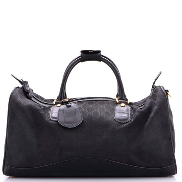 Gucci Zip Duffle Bag Vintage Web Canvas XL