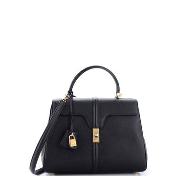 Celine 16 Top Handle Bag Grained Calfskin Medium