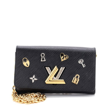 Louis Vuitton Twist Chain Wallet Love Lock Epi Leather