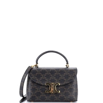 Celine Nino Top Handle Bag Triomphe Coated Canvas Teen