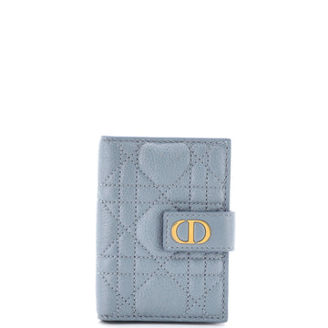 Christian Dior Caro Dandelion Card Holder Cannage Quilt Leather