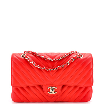 Chanel Classic Double Flap Bag Chevron Lambskin Medium