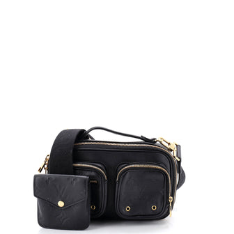 Louis Vuitton Utility Crossbody Bag Calfskin with Embossed Monogram Detail