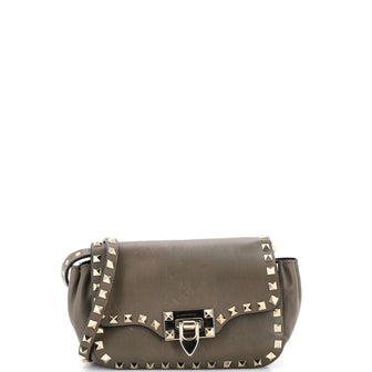 Valentino Garavani Rockstud Flip Lock Flap Bag Leather Mini