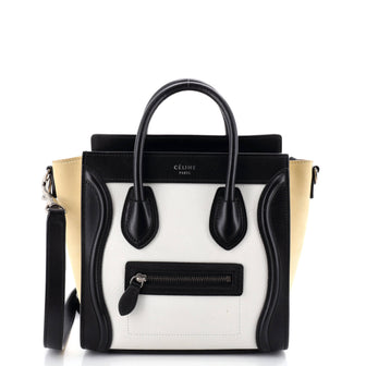 Celine Tricolor Luggage Bag Leather Nano