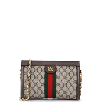 Gucci Ophidia Chain Shoulder Bag GG Coated Canvas Small
