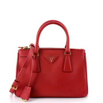 Prada Double Zip Lux Tote Saffiano Leather Small