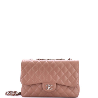 Chanel Classic Single Flap Bag Quilted Caviar Jumbo