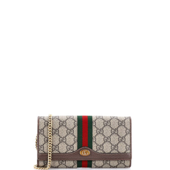 Gucci Ophidia Chain Wallet GG Coated Canvas