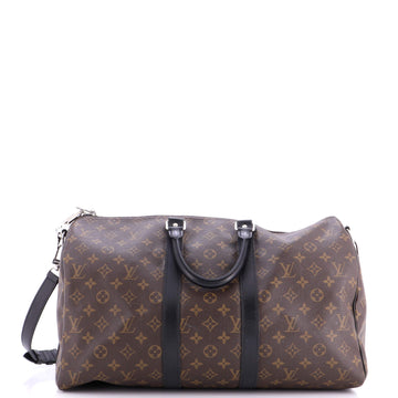 Louis Vuitton Keepall Bandouliere Bag Macassar Monogram Canvas 45