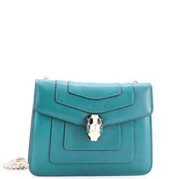 Bvlgari Serpenti Forever Square Shoulder Bag Leather Small
