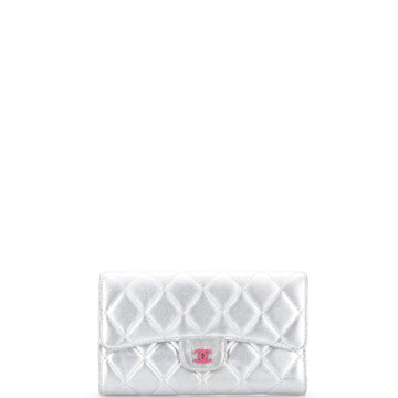 Chanel Trifold Classic Flap Wallet Quilted Lambskin