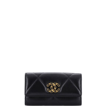 Chanel 19 Flap Wallet Quilted Lambskin Small