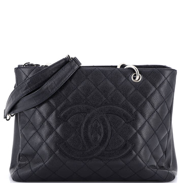 Chanel Vintage Grand Shopping Tote Quilted Caviar