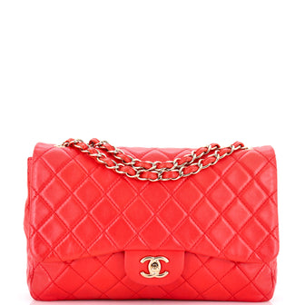 Chanel Classic Single Flap Bag Quilted Lambskin Jumbo