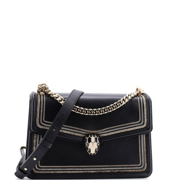 Bvlgari Serpenti Diamond Blast Shoulder Bag Embellished Leather Mini