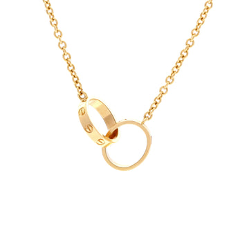 Cartier Love Interlocking Necklace 18K Yellow Gold