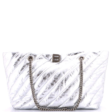 Balenciaga Crush Carry All Chain Tote Quilted Leather Medium