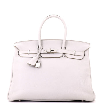 Hermes Birkin Handbag Grey Togo with Palladium Hardware 35