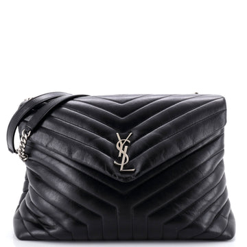 Saint Laurent Loulou Shoulder Bag Matelasse Chevron Leather Large