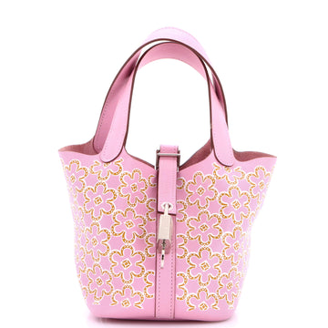 Hermes Picotin Lock Bag Lucky Daisy Printed Swift Micro