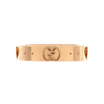 Gucci Icon Heart Band Ring 18K Rose Gold 4mm