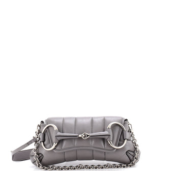 Gucci Horsebit Chain Shoulder Bag Vertical Quilted Leather Small