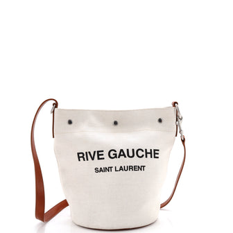 Saint Laurent Rive Gauche Bucket Bag Canvas