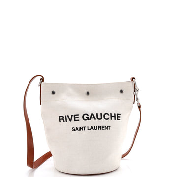 Saint Laurent Rive Gauche Bucket Bag Canvas