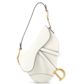 Christian Dior Saddle Handbag Leather Medium