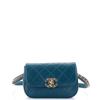 Chanel Chain Infinity Waist Bag Quilted Lambskin