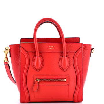 Celine Luggage Bag Grainy Leather Nano