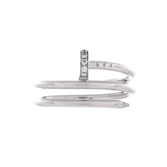 Cartier Juste un Clou Double Ring 18K White Gold and Diamonds Small