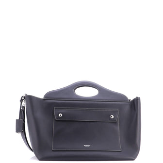 Burberry Soft Pocket Tote Leather Small