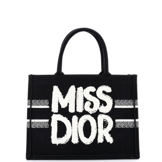Christian Dior Miss Dior Book Tote Embroidered Canvas Medium