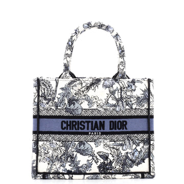Christian Dior Book Tote Embroidered Canvas Small