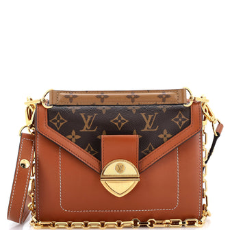Louis Vuitton Biface Handbag Leather and Reverse Monogram Canvas
