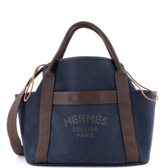 Hermes Sac De Pansage Groom Handbag Canvas