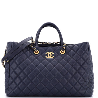 Chanel Coco Handle Shopping Tote Quilted Caviar Large