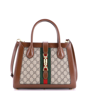 Gucci Jackie 1961 Web Tote GG Canvas and Leather Medium
