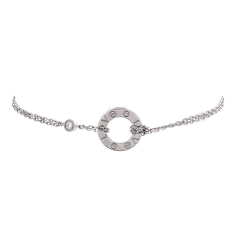 Cartier 2 Diamonds Love Bracelet 18K White Gold with Diamonds