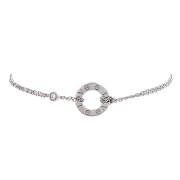 Cartier 2 Diamonds Love Bracelet 18K White Gold with Diamonds