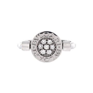 Bvlgari Bvlgari Bvlgari Flip Ring 18K White Gold with Diamonds and Onyx
