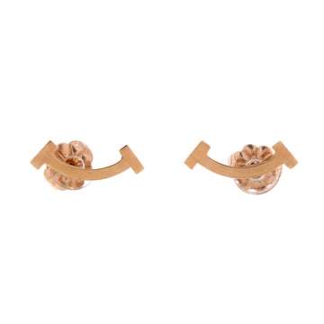 Tiffany & Co. T Smile Stud Earrings 18K Rose Gold