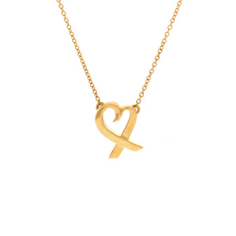 Tiffany & Co. Paloma Picasso Loving Heart Pendant Necklace 18K Yellow Gold Small