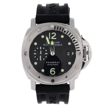 Panerai Luminor Submersible Acciaio Automatic Watch Stainless Steel and Rubber 44