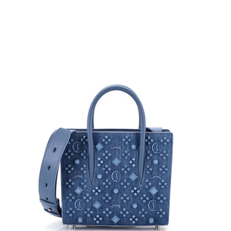 Christian Louboutin Paloma Tote Embellished Denim Small