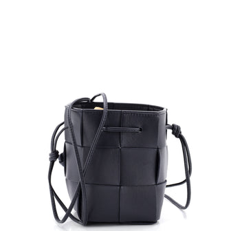 Bottega Veneta Cassette Bucket Bag Maxi Intrecciato Leather Mini