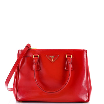 Prada Double Zip Lux Tote Vernice Saffiano Leather Mini