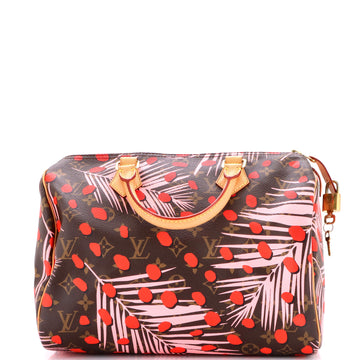 Louis Vuitton Speedy Handbag Limited Edition Monogram Jungle Dots 30